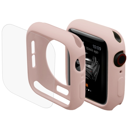 

ENKAY Hat-Prince 2 in 1 TPU Semi-clad Protective Shell + 3D Full Screen PET Curved Heat Bending HD Screen Protector for Apple Watch Series 5 & 4 40mm(Pink)