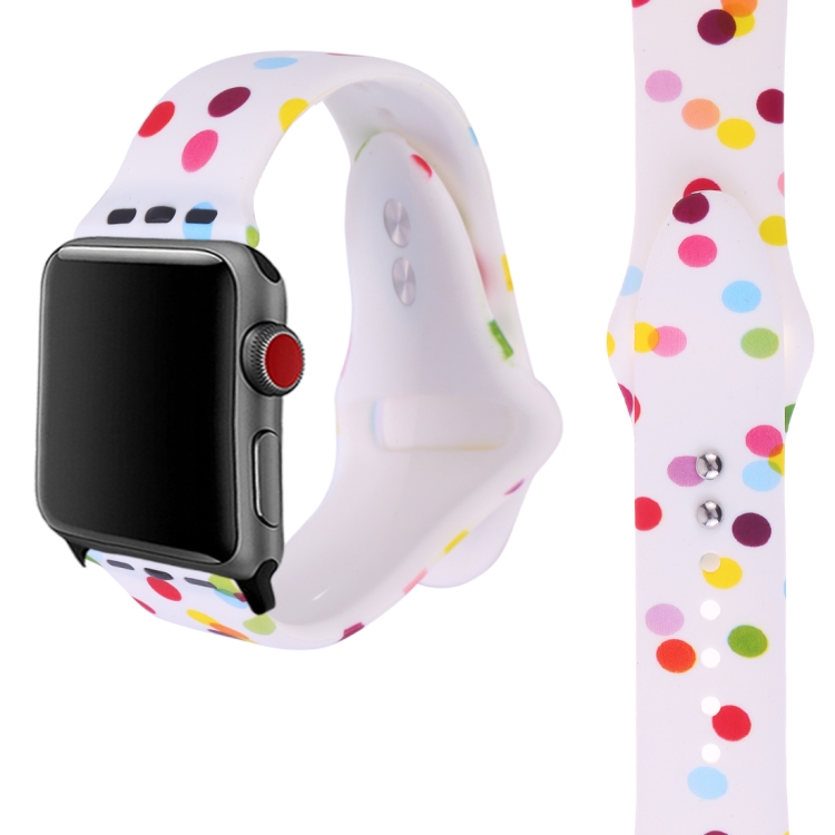 

Silicone Printing Strap for Apple Watch Series 3 & 2 & 1 38mm (Dot Pattern)