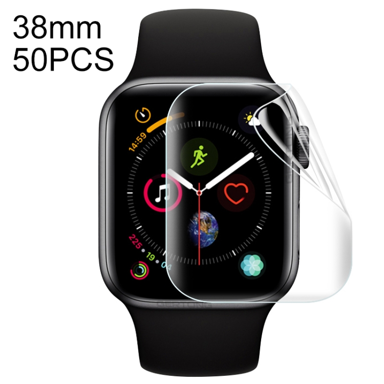 

50 PCS For Apple Watch 38mm Soft Hydrogel Film Full Cover Front Protector