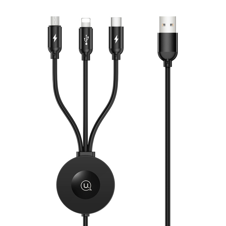 

USAMS 3 in 1 USB Charging & Data Cable Wireless Charger for Apple Watch(Black)