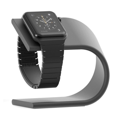 

For Apple Watch 38mm / 42mm U Shape Aluminum Stand Charger Holder(Black)