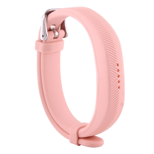 

For Fitbit Flex 2 Bracelet Watch Oblique Texture Silicone Watchband, Full Length: 25cm (Pink)