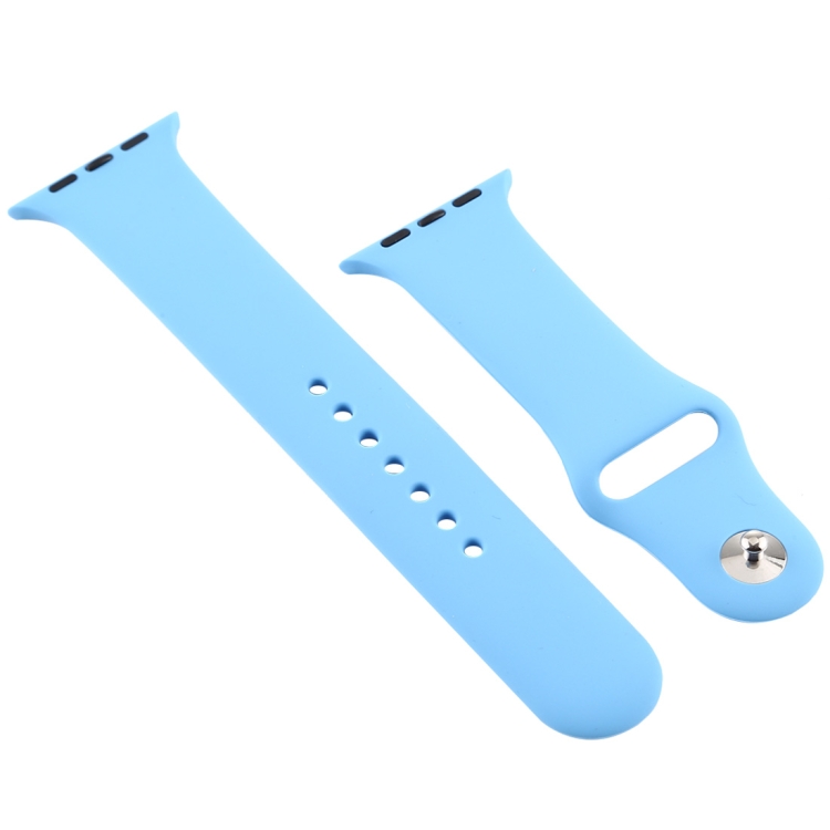 

For Apple Watch Series 6 & SE & 5 & 4 44mm / 3 & 2 & 1 42mm Silicone Watchband (Blue)