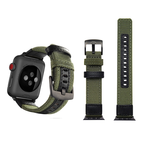 

Jeep Style Nylon Wrist Watch Band with Stainless Steel Buckle for Apple Watch Series 3 & 2 & 1 42mm (Army Green)