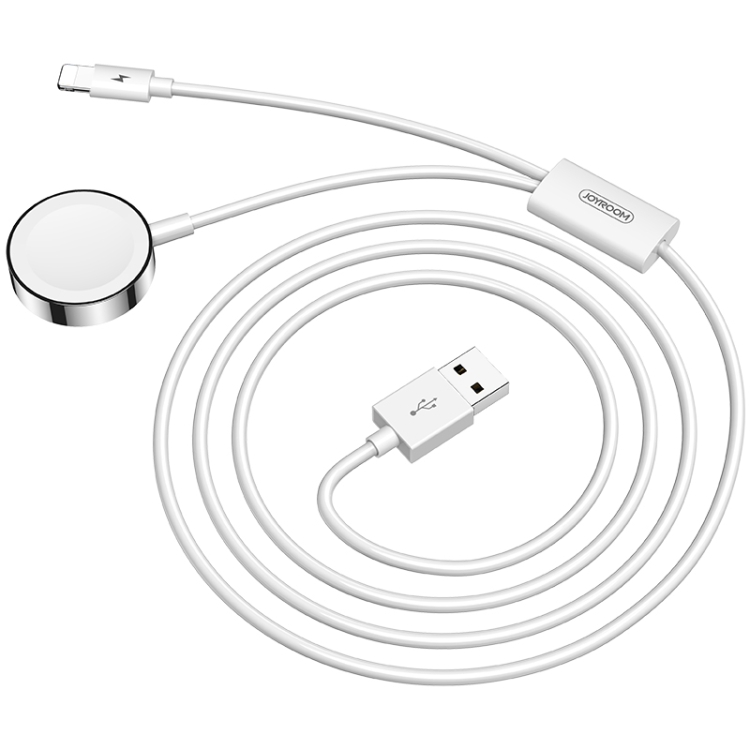 

JOYROOM S-IW002 Ben Series 2 in 1 1.5m 3A Magnetic Charge Cable for Apple Watch (White)