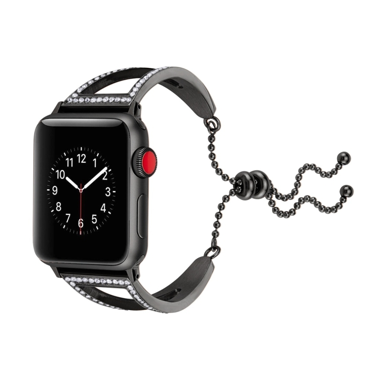 

Diamond Bracelet Wrist Strap Watchband for Apple Watch Series 3 & 2 & 1 38mm(Black)