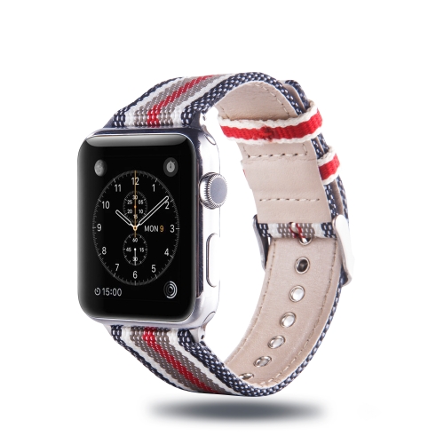 

Simple Fashion Nylon Watch Strap for Apple Watch Series 3 & 2 & 1 42mm, with Connector