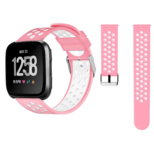 

For Fitbit Versa Simple Fashion Silicone Watch Strap(Pink)