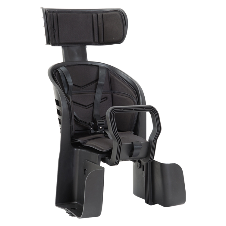 

[JPN Warehouse] 194431 Bicycle Rear-mounted Safety Seat for Children, with Seat Belt & Handle & Height Adjustable Headrest, Suitable for 24-27 inch Bicycle(Black)