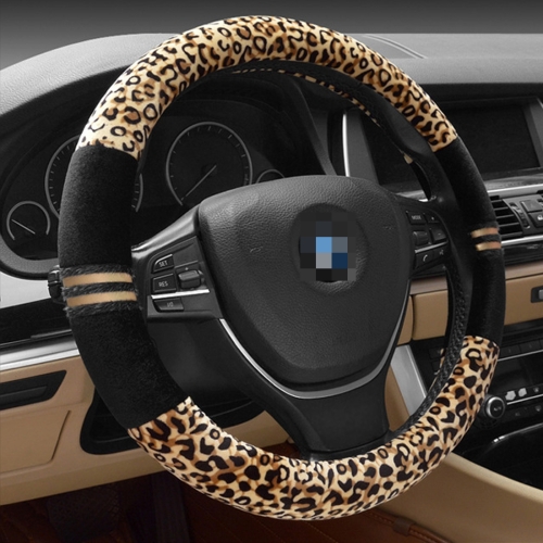 

Leopard Grain Steering Wheel Cover, Adaptation Steering Wheel Diameter: 39-40 cm