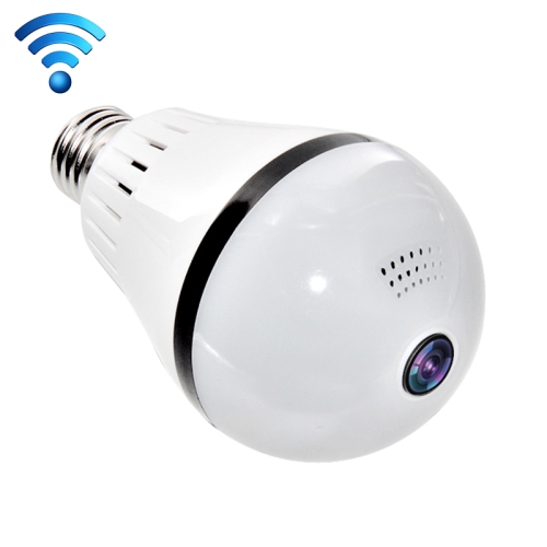 

360 Degree Two-way Audio Viewing VR Camera WiFi IP Camera, Support TF Card (128GB Max) (White)
