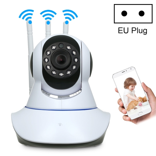 

ZS1-IPHA200 Wireless Camera Housekeeping Artifact Three Antenna Bald Strong Wifi Network Intelligent Surveillance Camera 2 Million Pixels(EU Plug)