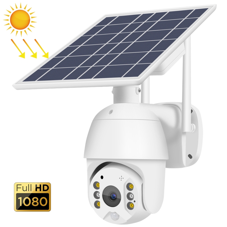 

T16 1080P Full HD Solar Powered WiFi Camera, Support PIR Alarm, Night Vision, Two Way Audio, TF Card