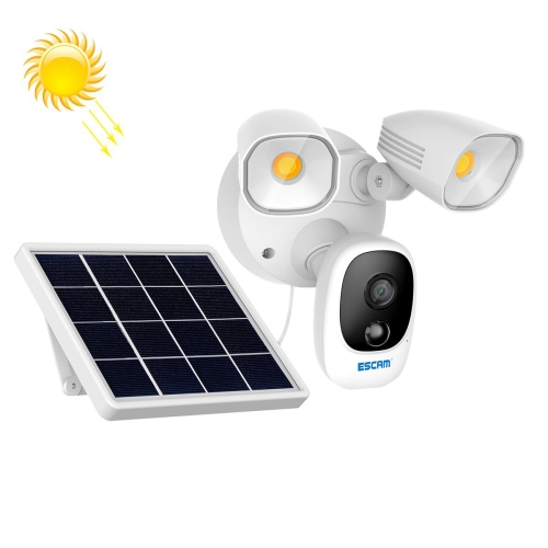 

ESCAM QF609 1080P Solar Powered 1000LM Floodlight Wireless Camera with Solar Panel & 12000mAh Rechargeable Battery, Support PIR Sensor & Night Vision & Two Way Audio & TF Card