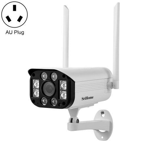 

SriHome SH031-E 4G LTE 3.0 Million Pixels 1296P Outdoor IP Camera with SIM Card, Support Two Way Talk / Motion Detection / Night Vision / TF Card, Not Support America and Latin America Countries, AU Plug