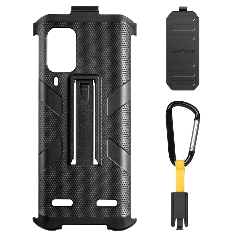 For Ulefone Armor 12 5G Multifunctional TPU + PC Protective Case with Back Clip & Carabiner (Black)
