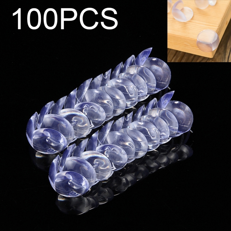 

100 PCS Baby Desk Corner Safety Cover Pad Hemisphere Shape Children Table Anti-collision Protector Cushion with Double-sided Adhesive