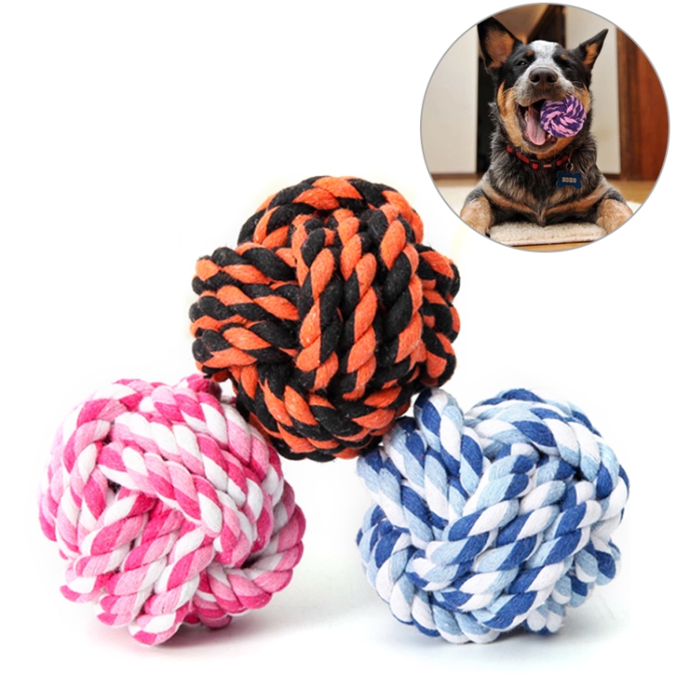 

3 Pack Pets Weave Cotton Rope Ball Toys Random Color Delivery (Specification: L)