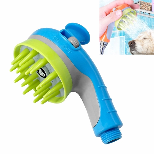 

Pet Shower Shower Brush with Non-slip Handle Nozzle (Blue)