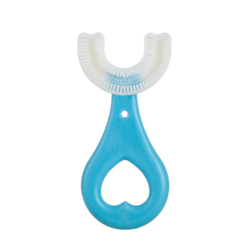 

10 PCS U-shaped Children Baby Hand-held Soft Toothbrush Brushing Artifact for 2-6 Years Old, Style: Heart Shape (Blue)