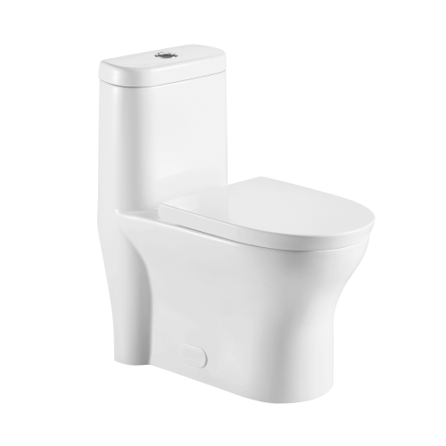 

[US Warehouse] Space Saver High-Efficiency Water Sense Dual-Flush Elongated One-Piece Toilet with Soft Closing Seat, Size: 77 x 71 x 40.5cm