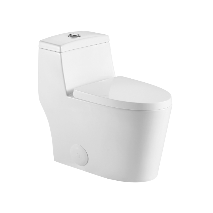 

[US Warehouse] Space Saver Dual-Flush Elongated One-Piece Toilet with Soft Closing Seat, Size: 66 x 82 x 39.5cm