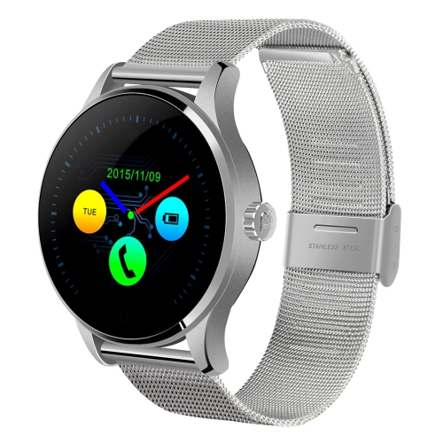 

K88H 1.22 inch 2.5D Curved Screen Bluetooth 4.0 IP54 Waterproof Metal Strap Smart Bracelet with Heart Rate Monitor & BT Call & Pedometer & Call Reminder & SMS / Twitter Alerts & Anti lost & Remote Camera Functions For Android 4.4 OS and IOS 7.0 or Above D