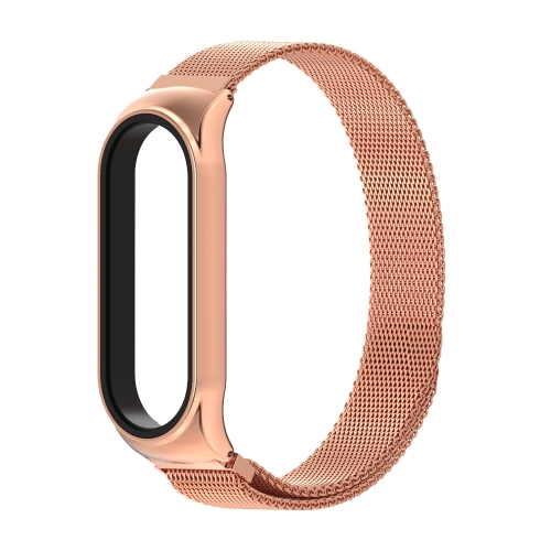 

Mijobs Milan SE Metal Strap for Xiaomi Mi Band 3 & 4 & 5 Strap Stainless Steel Magnetic Bracelet Buckle Wristbands Replace Accessories, Host not Included(Rose Gold)