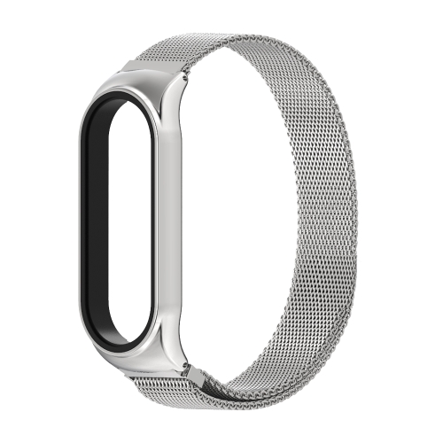 

Mijobs Milan SE Metal Strap for Xiaomi Mi Band 3 & 4 & 5 & 6 Strap Stainless Steel Magnetic Bracelet Buckle Wristbands Replace Accessories, Host not Included(Silver)