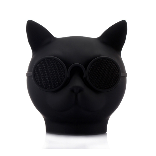 

T8 Mini Cat Shape Stereo Wireless Bluetooth Speaker, Support Hands-free / TF Card / FM(Black)