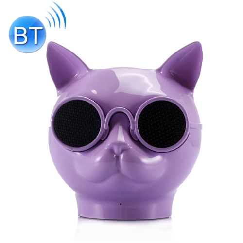 

Mini Cat Shape Stereo Wireless Bluetooth Speaker, Support Hands-free / TF Card / FM (Purple)