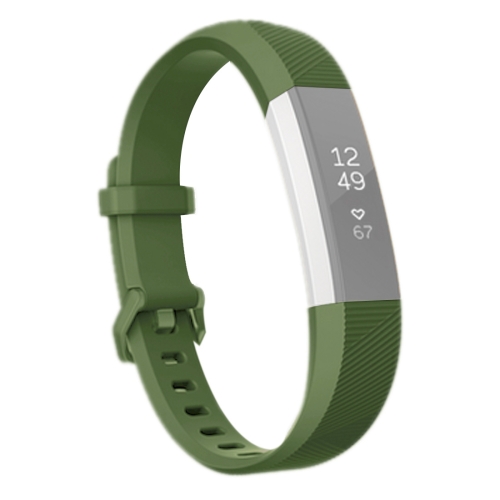 

For Fitbit Alta Smart Watch Silicone Watchband, Length: about 23.8cm(Army Green)