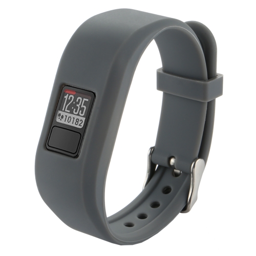

For Garmin Vivofit 3 Smart Watch Silicone Watchband, Length: about 24.2cm(Grey)