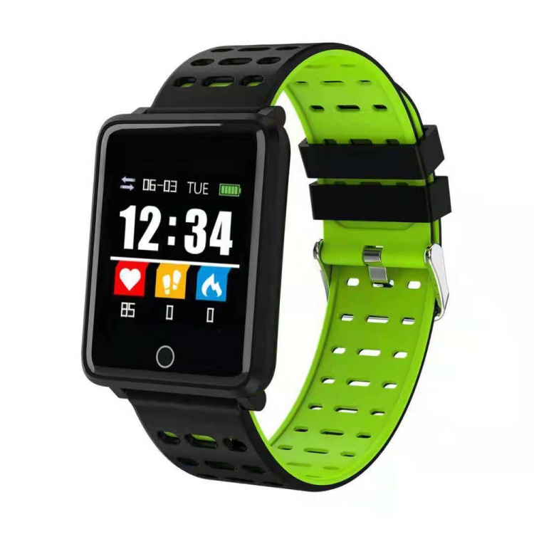 

F2 1.44 inches Color Screen Smart Bracelet Bluetooth 4.0,Support Information Push/Heart Rate Monitor /Blood Pressure Monitor /Blood Oxygen Monitor/Pedometer (Green)