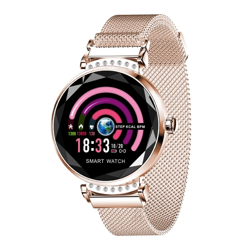 

H2 1.04 inch IPS Color Screen Women Smartwatch IP67 Waterproof, Support Call Reminder /Heart Rate Monitoring /Blood Pressure Monitoring/Sleep Monitoring/Predict Menstrual Cycle Intelligently (Gold)