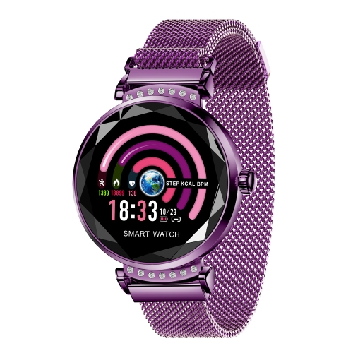 

H2 1.04 inch IPS Color Screen Women Smartwatch IP67 Waterproof, Support Call Reminder /Heart Rate Monitoring /Blood Pressure Monitoring/Sleep Monitoring/Predict Menstrual Cycle Intelligently (Purple)