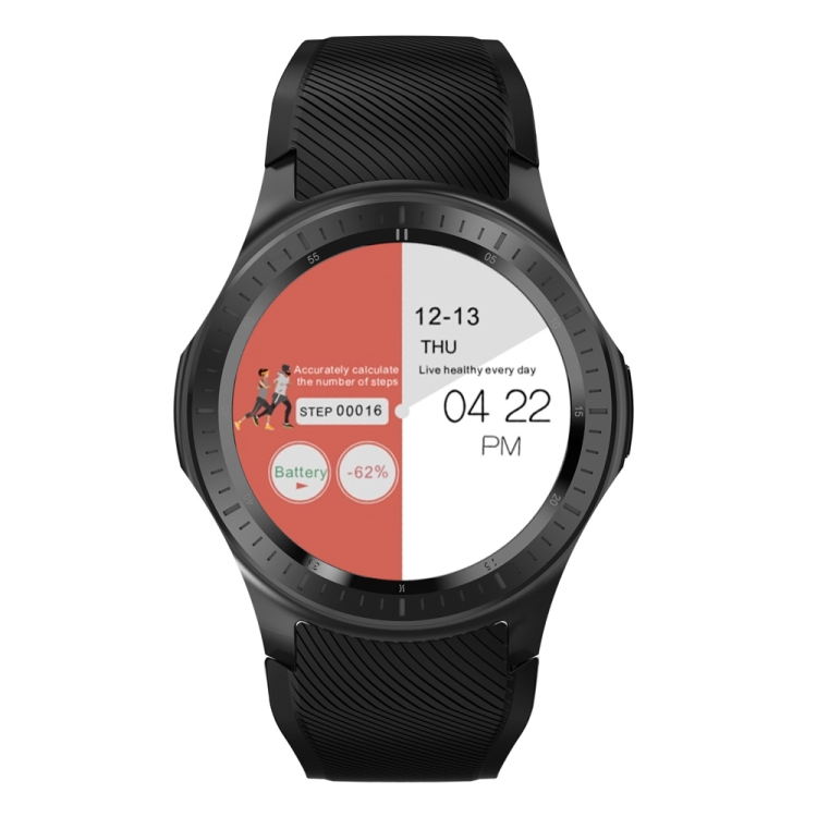 

DOMINO DM368 PLUS 1.3 inch IPS Screen Smart Watch, 1GB +16GB, Support Heart Rate Monitoring / Pedometer / Multi-sport Mode / Independent Card Call(Black)