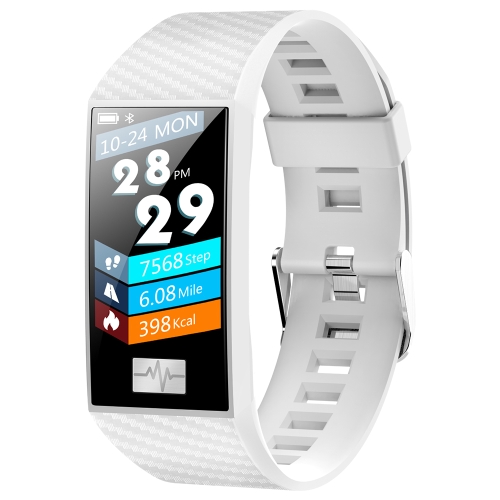 

DT58 1.14 inch TFT/IPS Color Screen Smart Bracelet IP68 Waterproof, Support Heart Rate Monitoring /Sleep Monitoring/ ECG Dectection/ Blood Pressure Monitoring (White)