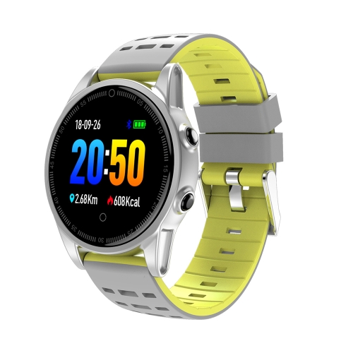 

R13 PRO 1.22 inches IPS Color Screen Smart Bracelet IP67 Waterproof, TPU Watchband, Support Multiple Sport Modes / Heart Rate & Blood Pressure Monitoring / Sleep Monitoring/ Call Reminder / Weather Forecast (Sliver+Yellow)