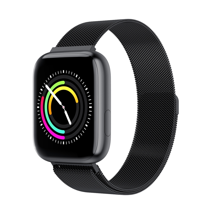 

P4 1.4 inch Full Circle Full Touch Steel Strap Smart Sport Watch IP67 Waterproof, Support Real-time Heart Rate Monitoring / Sleep Monitoring / Bluetooth / Alarm Clock (Black)