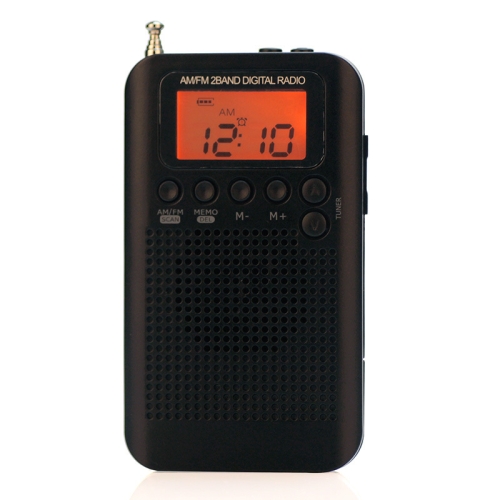 

HRD-104 Mini Portable FM + AM Two Band Radio with Loudspeaker(Black)