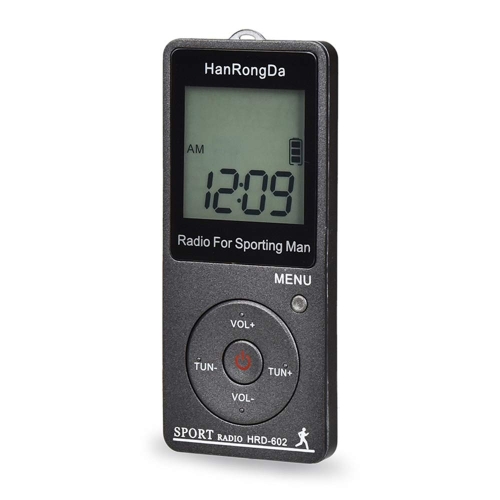 

HRD-602 Digital Display FM AM Mini Sports Radio with Step Counting Function (Black)