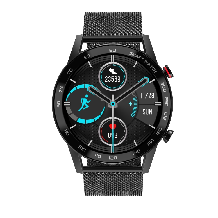 

DT95 1.3 inch Round Color Screen Smart Watch, IP68 Waterproof, Support Heart Rate Blood Pressure Monitoring / Sedentary Reminder / Sleep Monitoring, Metal Strap(Black)