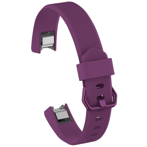 

Solid Color Silicone Wrist Strap for FITBIT Alta / HR, Size: L(Lilac Purple)