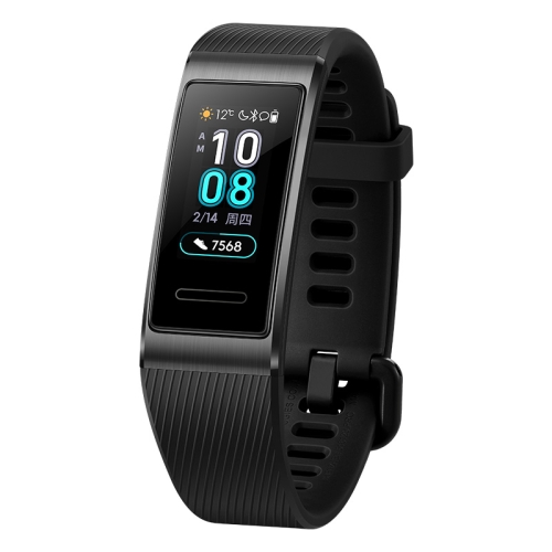 

Original Huawei Band 3 Pro Smart Bracelet, 0.95 inch AMOLED Color Screen, 5ATM Waterproof, Support Heart Rate Monitor / Sleep Monitor / Message Reminder / GPS(Black)