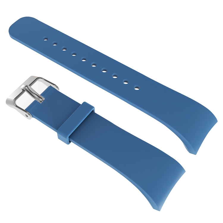 

Solid Color Leather Wrist Strap Watch Band for Galaxy Gear Fit2 R360 (Navy Blue)