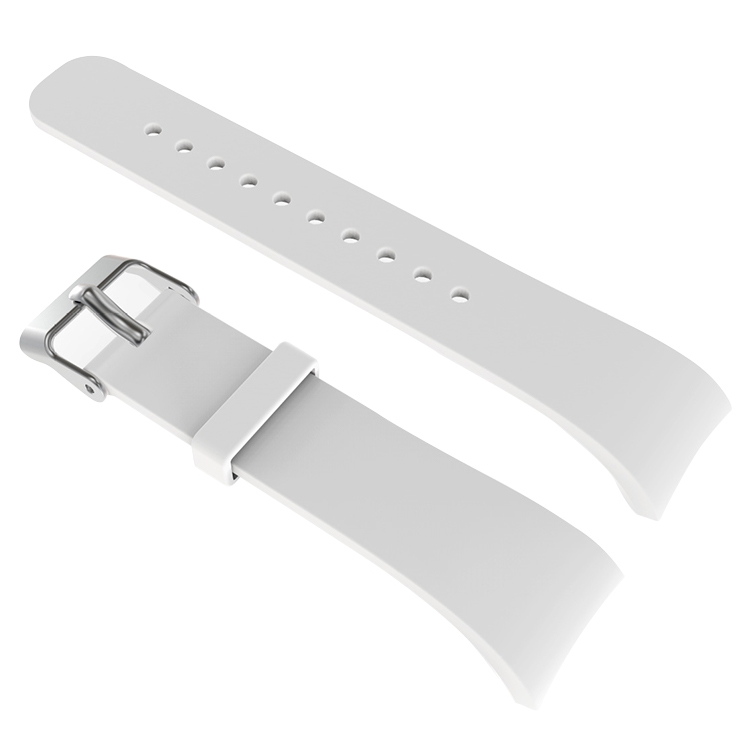 

Solid Color Leather Wrist Strap Watch Band for Galaxy Gear Fit2 R360 (White)