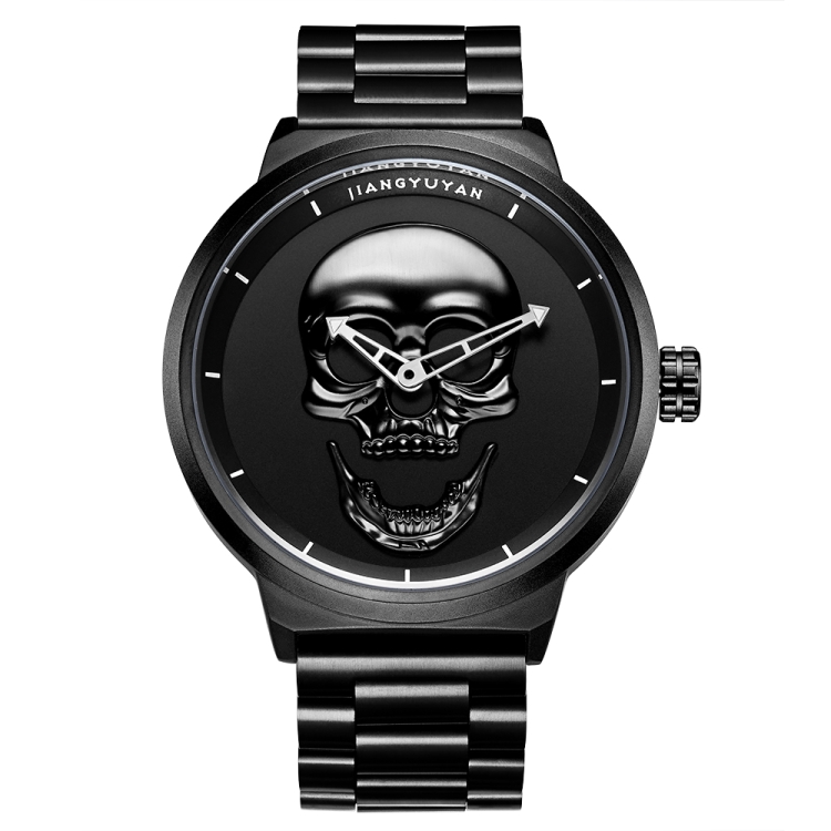 

JIANGYUYAN 1739 Men Fashion & Casual Quartz Wrist Watch with Stainless Steel Band (Black)