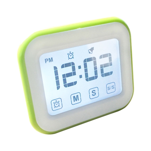 

Kitchen Timer Digital Alarm Clock Large LCD Touch Screen Come with Night Light for Cooking Baking(Green)