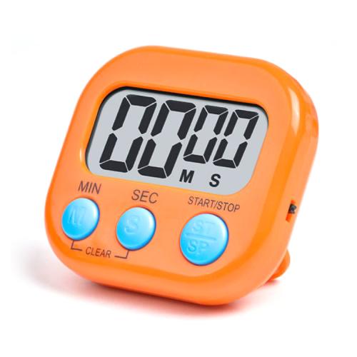 

Digital Kitchen Timer Electronic Alarm Magnetic Backing with LCD Display for Cooking Baking Sports Games Office(Orange)